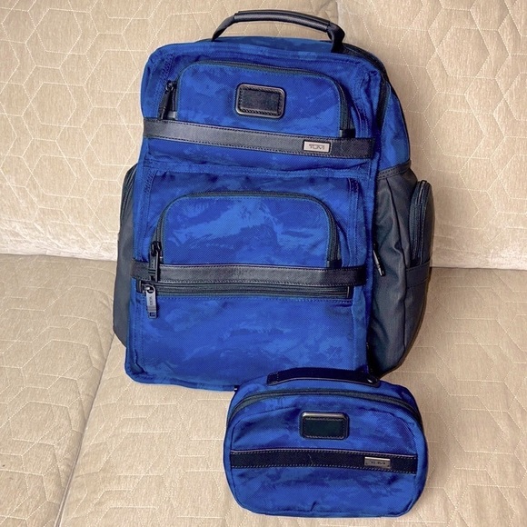 Tumi Other - TUMI Blue Bag Pack & Toiletry bag Alpha 2 T-Pass Business Class Brief Pack